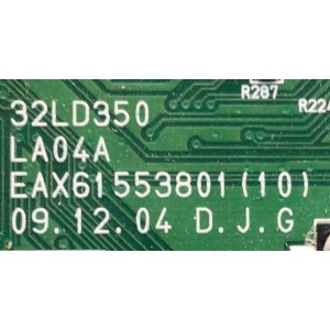 MAIN PARA TV LG / NUMERO DE PARTE EBU60982402 / EAX61553801(10) / 32LD350 / MODELO 26LD350-UB.CUSWLH	